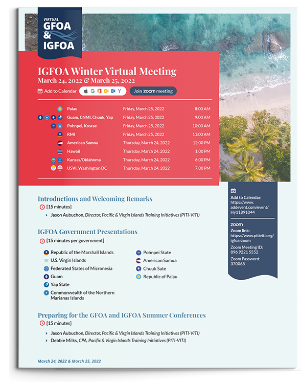 Related Document thumbnail of IGFOA 2022 Virtual Winter Meeting Agenda
